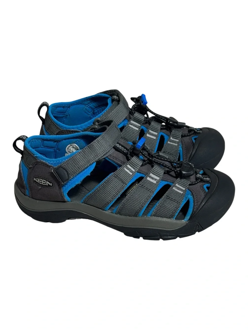 KEEN Newport H2 Kids Waterproof Water Sandals Grey Blue Size 3Y